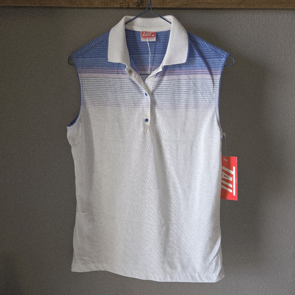 Rare Vintage TAIL SLEEVELESS COTTON KNIT TOP S Tournament Golf Tennis Pickleball